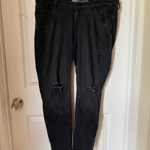 Old navy skinny jeans, black rockstar jeans 14s